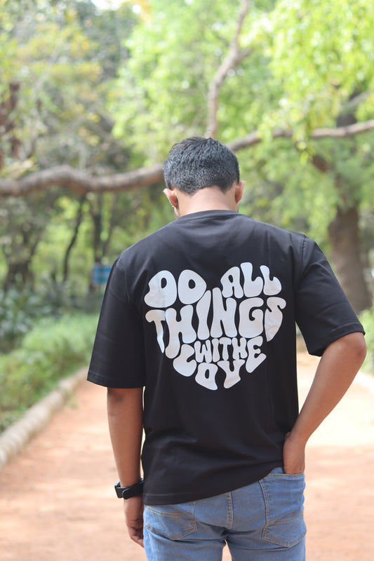 Love Black Oversize Tshirt